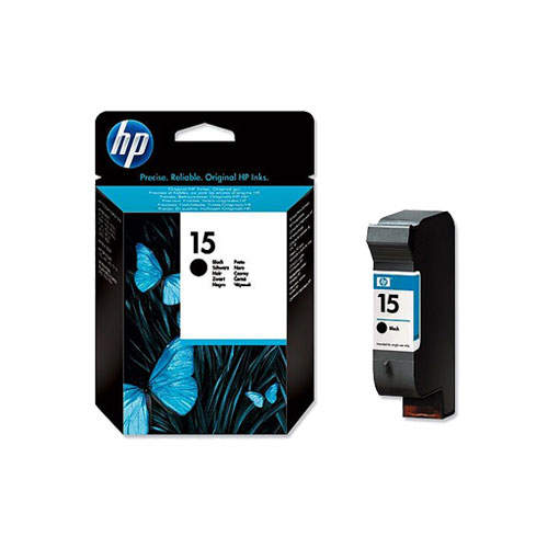 HP 15 Black Original Ink Cartridge (C6615BA)