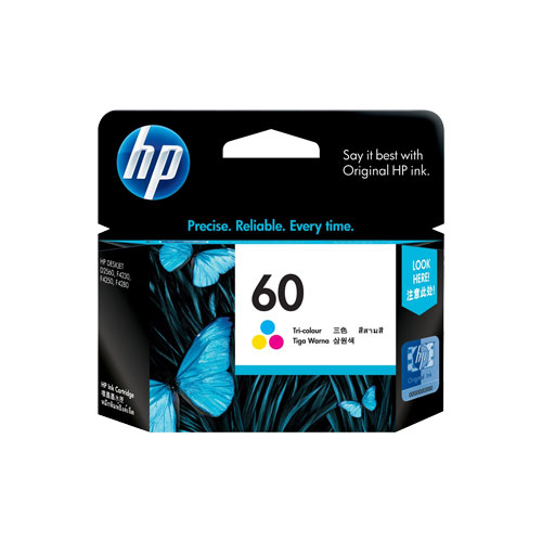 HP 60 Tri-Colour Original Ink Cartridge (CC643WA)