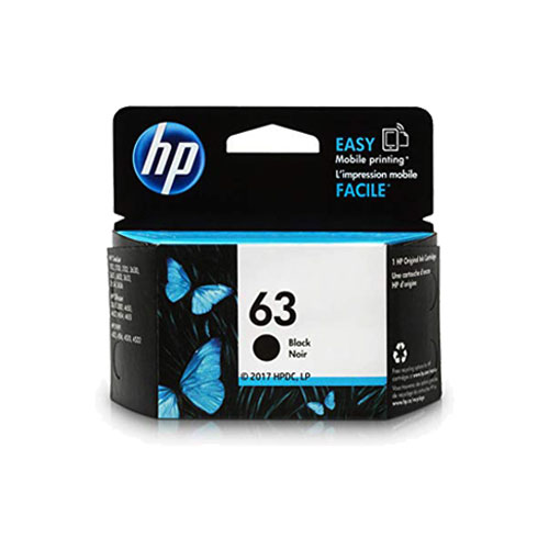 HP 63 Black Original Ink Cartridge (F6U62AA)