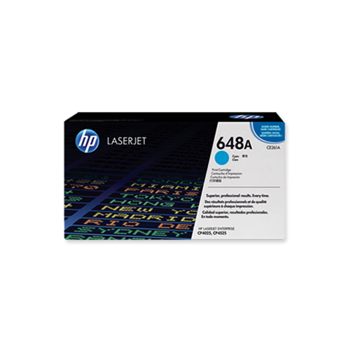 HP 648A Cyan Original LaserJet Toner Cartridge (CE261A)