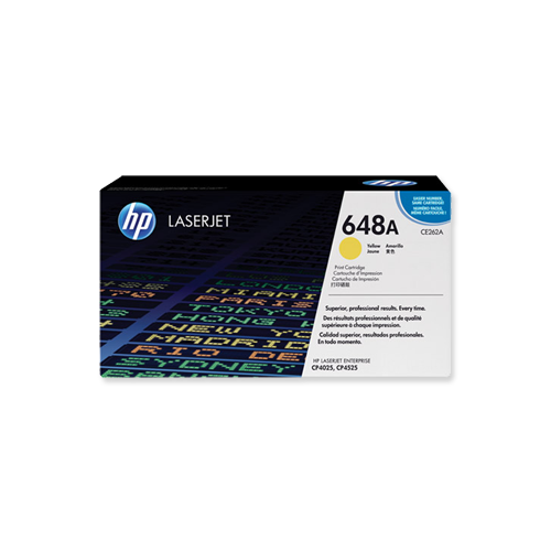 HP 648A Yellow Original LaserJet Toner Cartridge (CE262A)